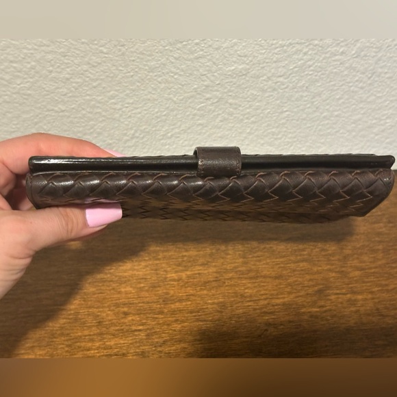 Bottega Veneta Dark Brown Woven Wallet EUC - Picture 13 of 15